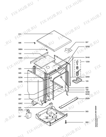 Схема №12 FAV40850F с изображением Блок управления для посудомоечной машины Aeg 973911232639006